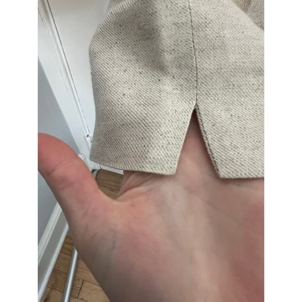 Alberto Makali Women's 8 Beige Cream Trouser Pants Cropped Minimalist FLAWS - Picture 7 of 11